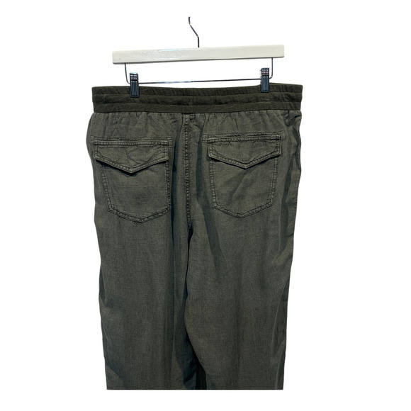 SPLENDID WOMENS MEDIUM DRAWSTRING LINEN BLEND LAKESIDE JOGGER GREEN NEW - Picture 8 of 12